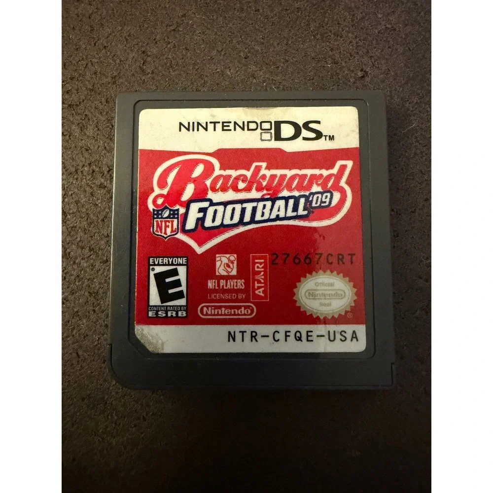 Backyard Football 09 Nintendo DS Game NFL Sports Atari NTR-CFQE-USA Cartridge